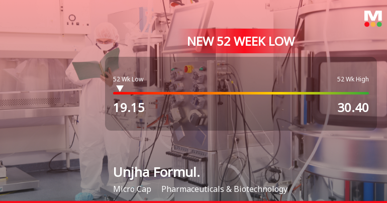 Markets Rally, But Unjha Formulations Ltd Sinks to 52-Week Low in Stock-Specific Sell-Off