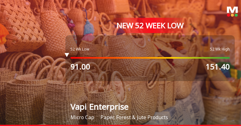 Five Consecutive Losses Push Vapi Enterprise Ltd to a New 52-Week Low