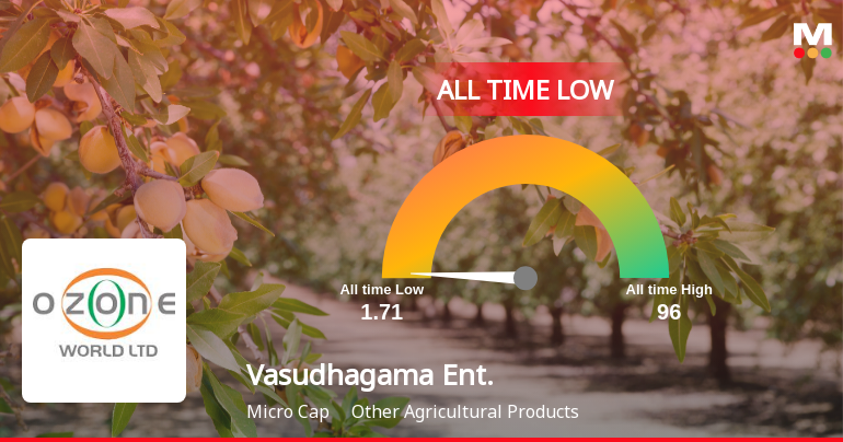 A 79.5% Year-to-Date Decline Pushes Vasudhagama Enterprises Ltd to Its Weakest Level Ever