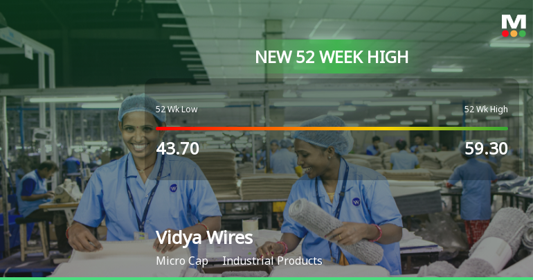 Broad-Based Technical Strength Lifts Vidya Wires Ltd to 52-Week High of Rs 91.88