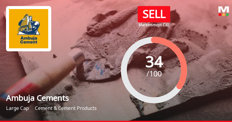 Ambuja Cements Ltd is Rated Sell