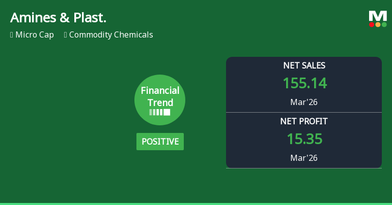 Amines & Plasticizers Ltd Reports Strong Quarterly Turnaround with Record Profit Margins