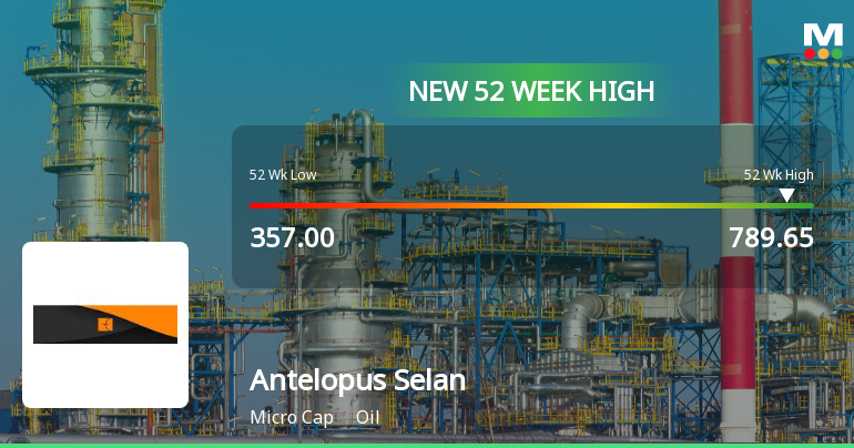 Broad-Based Technical Strength Lifts Antelopus Selan Energy Ltd to 52-Week High of Rs 789.65