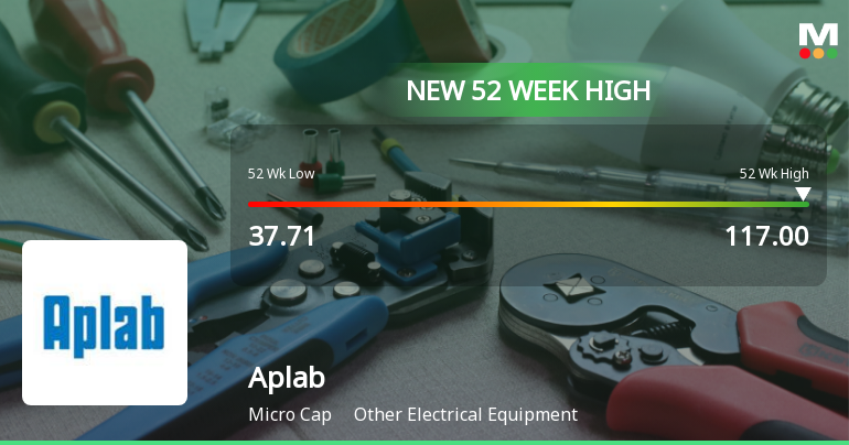Broad-Based Technical Strength Lifts Aplab Ltd to 52-Week High of Rs 117
