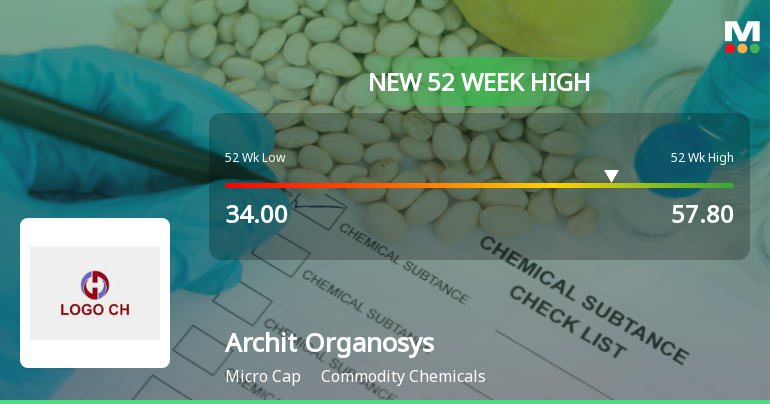 Broad-Based Technical Strength Lifts Archit Organosys Ltd to 52-Week High of Rs 57.8