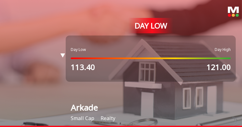 Arkade Developers Ltd Hits Intraday Low Amid Price Pressure on 29 May 2026