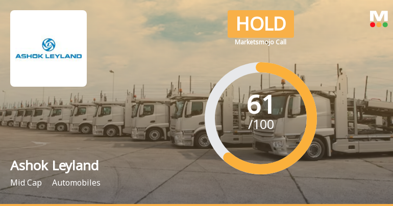 Ashok Leyland Ltd. is Rated Hold by MarketsMOJO
