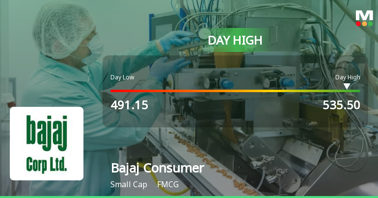 Bajaj Consumer Care Ltd Surges 7.58% to Day's High of Rs 528 — Outperforms FMCG Sector by 8.2 Percentage Points