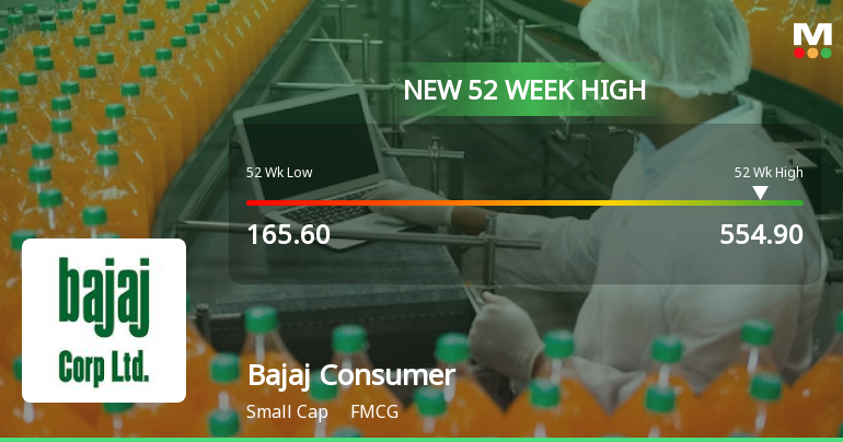 Bajaj Consumer Care Ltd Hits New 52-Week High of Rs 554.9 on Back of Strong Technical Signals