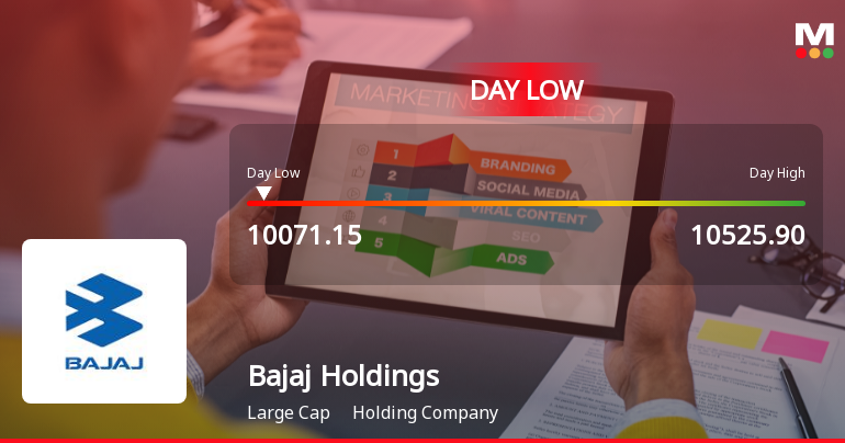 Bajaj Holdings & Investment Ltd Hits Intraday Low Amid Price Pressure