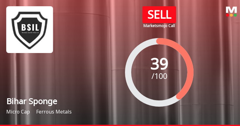 Bihar Sponge Iron Ltd Upgraded to Sell on Technical Improvements and Market Performance