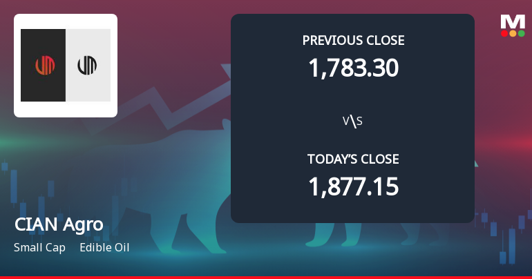 CIAN Agro Industries & Infrastructure Ltd Opens 5% Lower as Technicals Signal Mixed Momentum