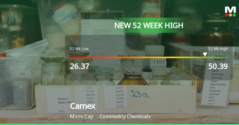 Broad-Based Technical Strength Lifts Camex Ltd to 52-Week High of Rs 50.39