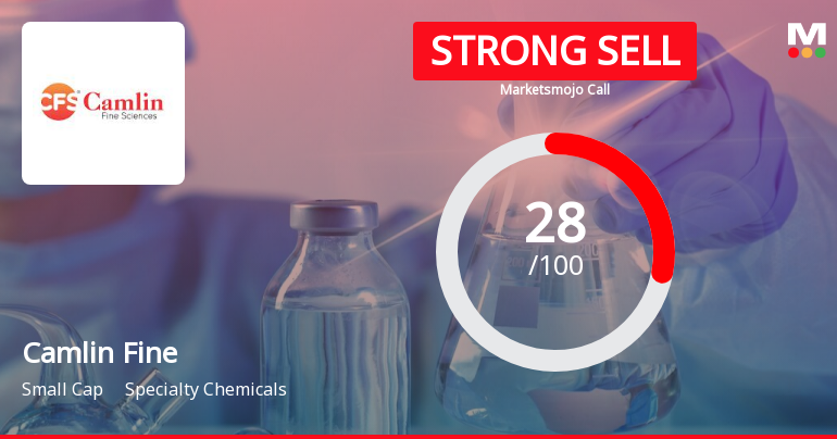 Camlin Fine Sciences Ltd is Rated Strong Sell