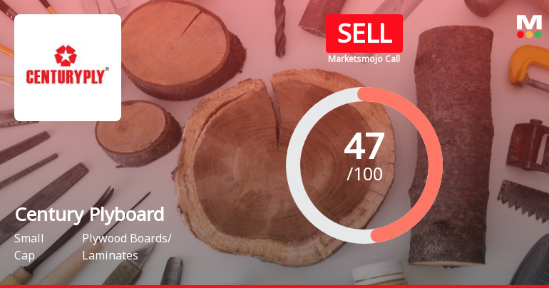 Century Plyboards (India) Ltd is Rated Sell