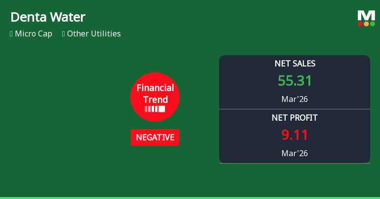 Denta Water & Infra Solutions Ltd Reports Sharp Quarterly Decline Amid Negative Financial Trend