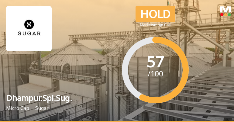 Dhampure Speciality Sugars Ltd is Rated Hold by MarketsMOJO