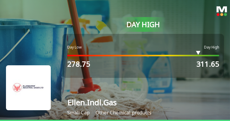 Ellenbarrie Industrial Gases Ltd Surges 8.58% to Day's High of Rs 301.45 — Outperforms Sector by 7.03 Percentage Points