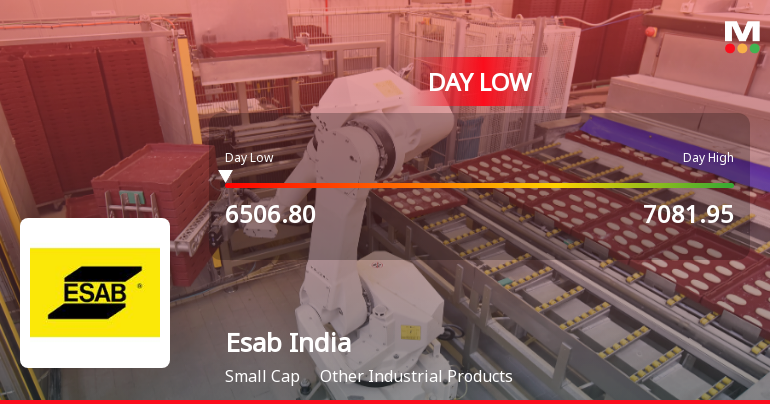 Esab India Ltd Hits Intraday Low Amid Price Pressure on 29 May 2026