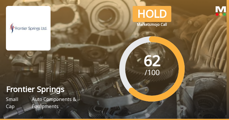 Frontier Springs Ltd Upgraded to Hold as Technicals and Financials Improve