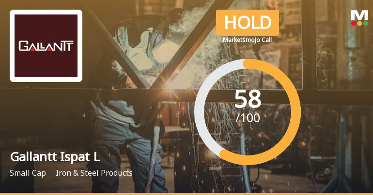 Gallantt Ispat Ltd. is Rated Hold by MarketsMOJO