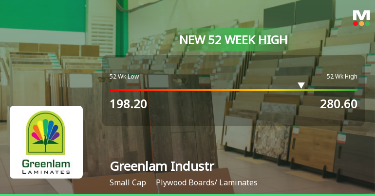 Broad-Based Technical Strength Lifts Greenlam Industries Ltd to 52-Week High of Rs 280.6
