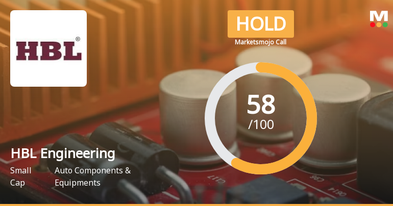 HBL Engineering Ltd is Rated Hold
