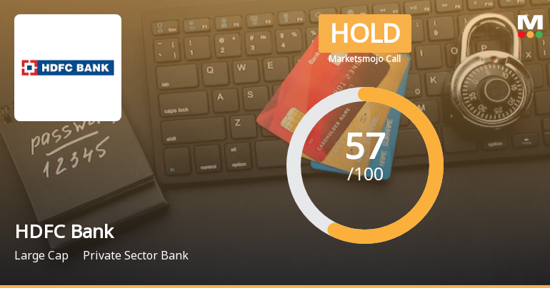HDFC Bank Ltd. is Rated Hold by MarketsMOJO