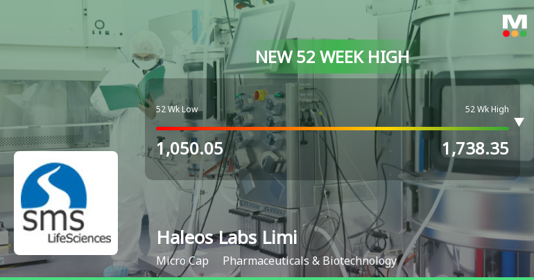 Broad-Based Technical Strength Lifts Haleos Labs Limited to 52-Week High of Rs 1738.35