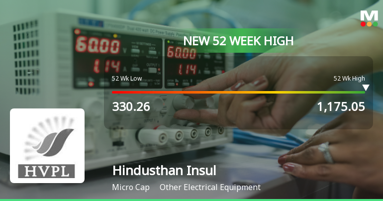 Broad-Based Technical Strength Lifts Hindusthan Insulators & Industries Ltd to 52-Week High of Rs 1175.05