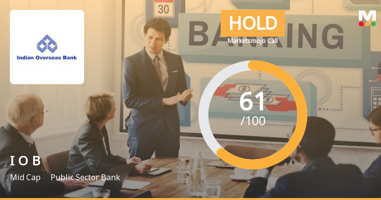 Indian Overseas Bank is Rated Hold by MarketsMOJO