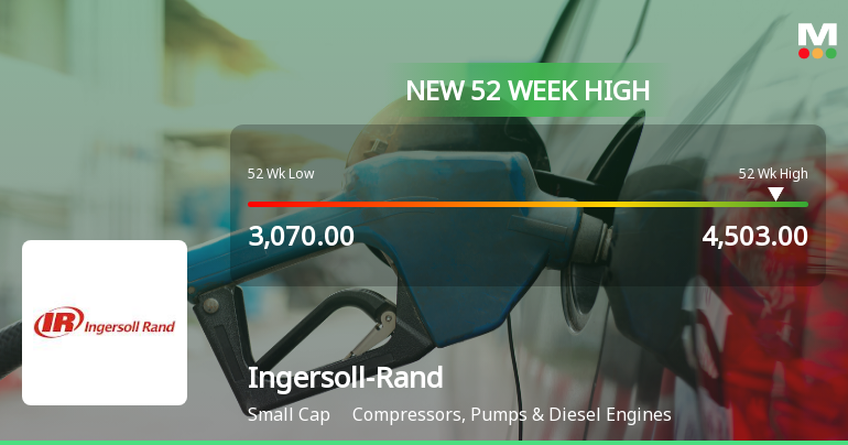 Broad-Based Technical Strength Lifts Ingersoll-Rand (India) Ltd to 52-Week High of Rs 4503