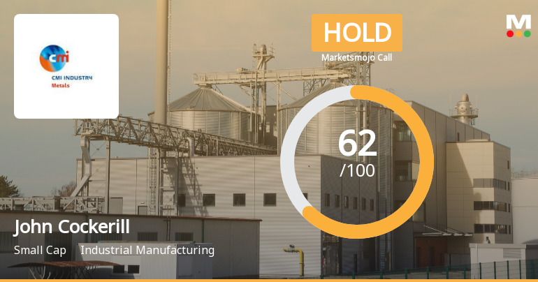 John Cockerill India Ltd Upgraded to Hold on Improved Technicals and Financial Performance