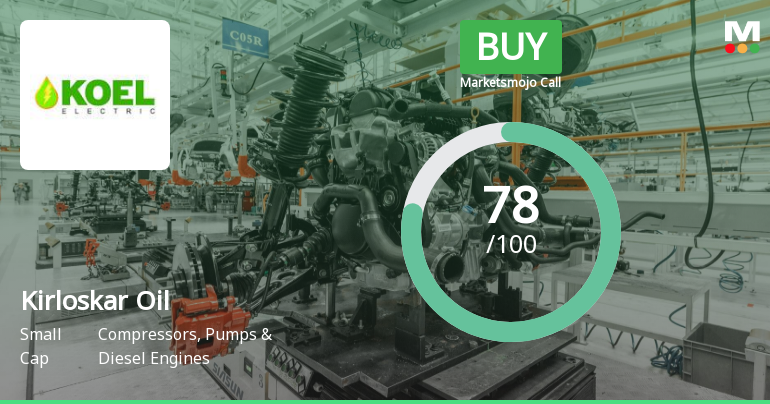 Kirloskar Oil Engines Ltd is Rated Buy by MarketsMOJO