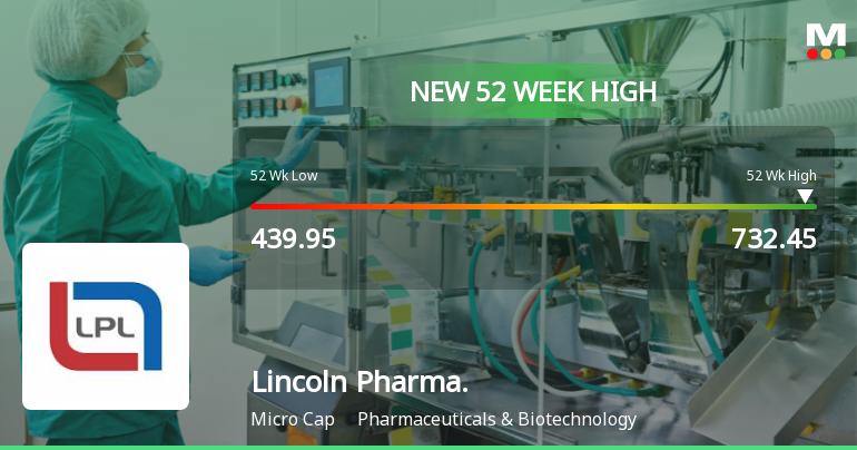 Broad-Based Technical Strength Lifts Lincoln Pharmaceuticals Ltd to 52-Week High of Rs 732.45