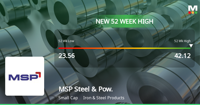 Broad-Based Technical Strength Lifts MSP Steel & Power Ltd to 52-Week High of Rs 42.12