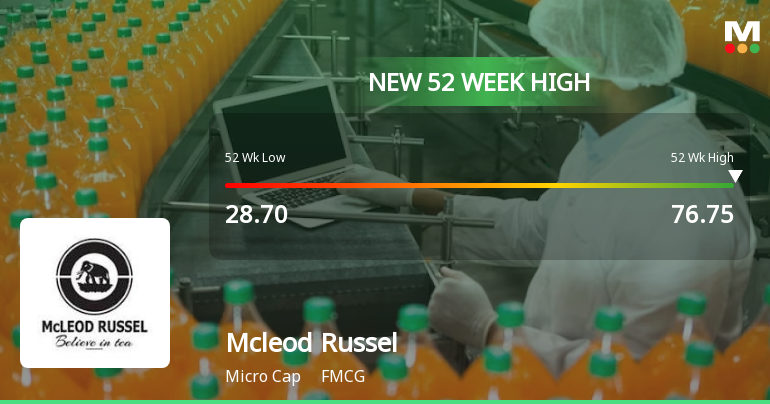 Broad-Based Technical Strength Lifts Mcleod Russel India Ltd to 52-Week High of Rs 76.75
