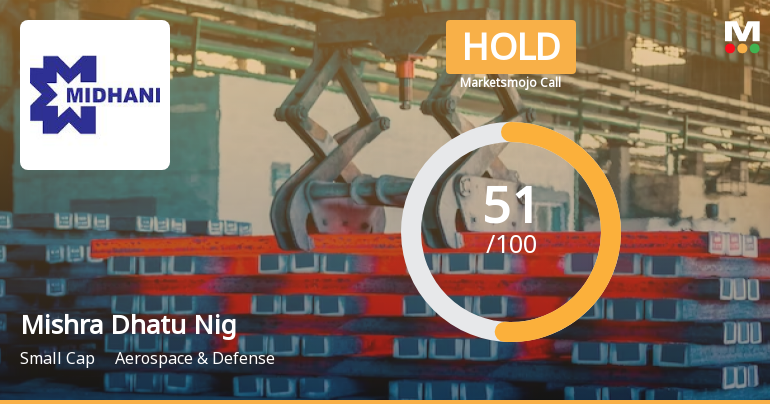 Mishra Dhatu Nigam Ltd is Rated Hold by MarketsMOJO