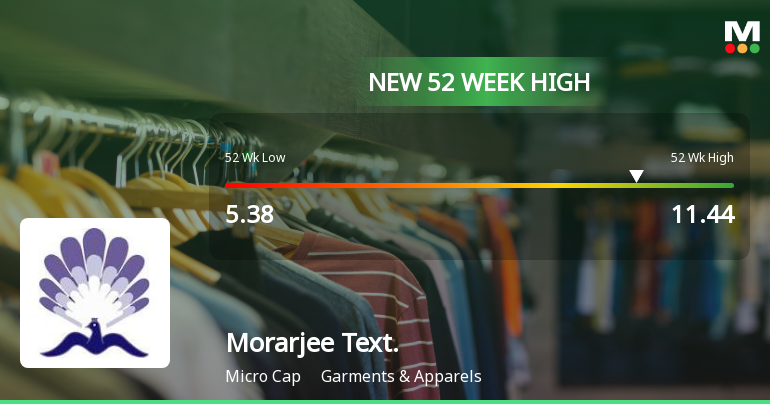 Broad-Based Technical Strength Lifts Morarjee Textiles Ltd to 52-Week High of Rs 11.44