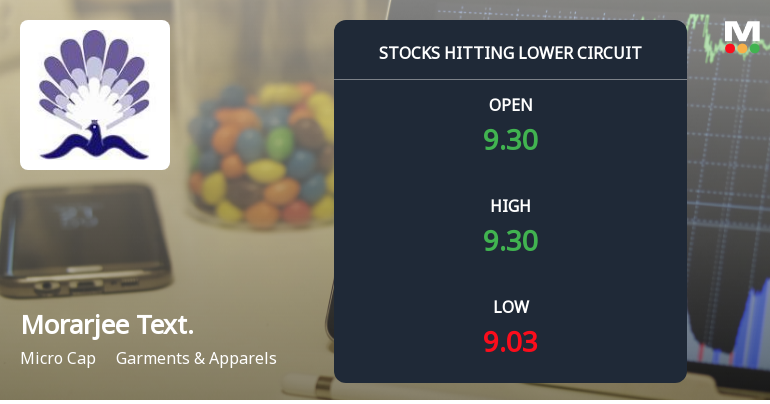 Morarjee Textiles Ltd Locks at Lower Circuit With 4.95% Loss — Sellers Queue, No Buyers in Sight