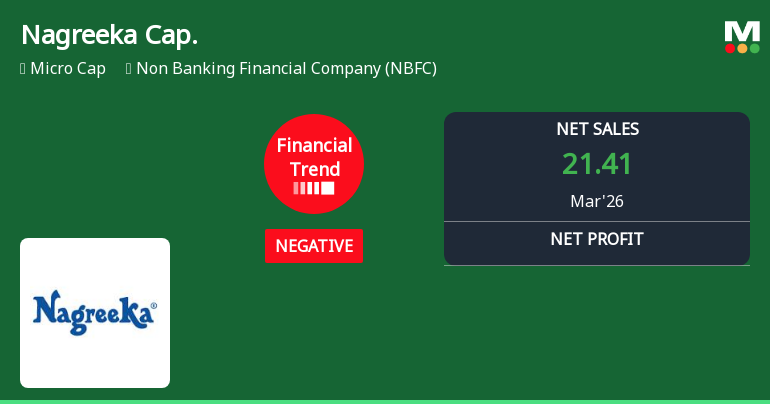 Nagreeka Capital & Infrastructure Ltd Reports Sharp Quarterly Decline Amid Negative Financial Trend