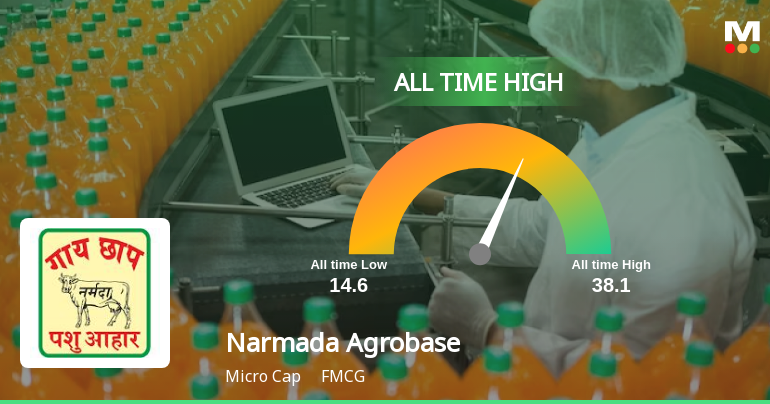 Narmada Agrobase Ltd Hits All-Time High of Rs 38.19 as Momentum Builds Across Timeframes