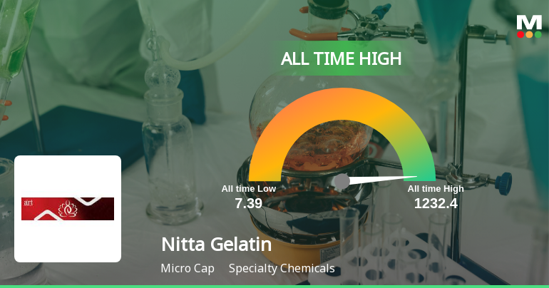 Nitta Gelatin India Ltd Hits All-Time High of Rs 1,229 as Momentum Builds Across Timeframes