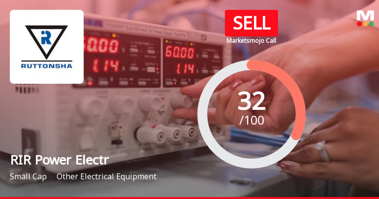 RIR Power Electronics Ltd Upgraded to Sell on Technical Improvements Despite Financial Challenges