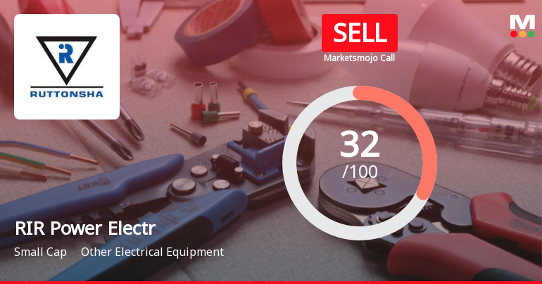RIR Power Electronics Ltd Upgraded to Sell on Technical Improvements Despite Financial Challenges