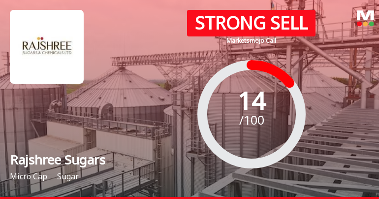 Rajshree Sugars & Chemicals Ltd is Rated Strong Sell