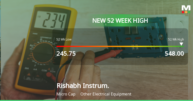 Broad-Based Technical Strength Lifts Rishabh Instruments Ltd to 52-Week High of Rs 548