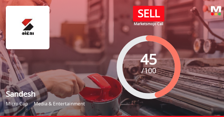 Sandesh Ltd. is Rated Sell by MarketsMOJO