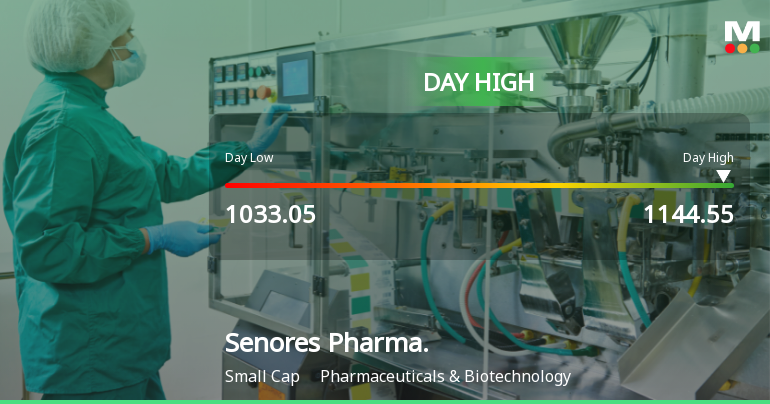 Senores Pharmaceuticals Ltd Surges 7.87% to Day's High of Rs 1130 — Outperforms Sector by 8.06 Percentage Points