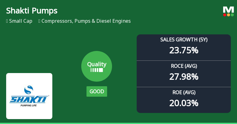 Shakti Pumps Downgraded to ‘Sell’ as Quality Parameters Show Mixed Signals